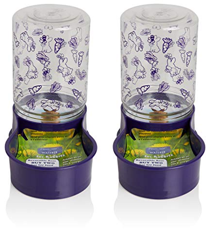 Lixit Reversible Waterer/Feeder for Rabbits and Other Small Animals. (Pack of 2) - size: Pack of 2