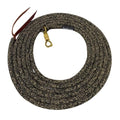 22 Foot Line Ground Training Rope - Strong Everyday Use All-Purpose Large Horse Lead Rope with Loop & Latigo Popper | 9/16" Diameter Smooth Yachting Braid, Vaquero - color: Vaquero