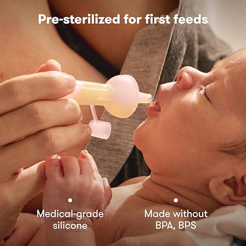 Frida Mom Colostrum Pump Adapter Kit, Safe Materials, Complete Set, 11PC | Connects to Frida Manual Breast Pump to Catch Colostrum, Includes 2 Collectors, 6 Labels, Brush & Cloth - style: Pump Adapter
