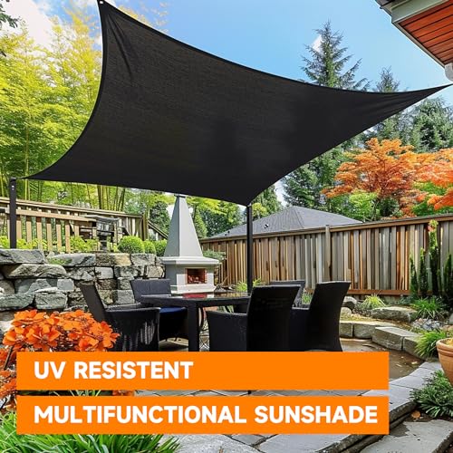 90% Shading Rate 10'x20' Black Shade Cloth,UV Resistant Durable Mesh Tarp with Grommets&Reinforced Edges, Shade Net Using for Plants Cover, Greenhouse, Dog Kennel, Patio, Chicken House - size: 10'x20'