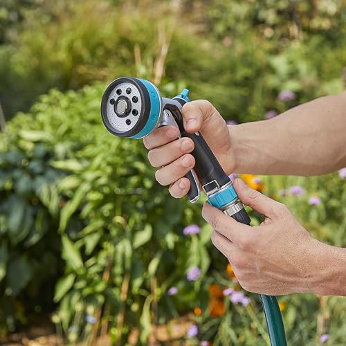 Gilmour Heavy Duty Front Control Garden Hose Nozzle with 8 Pre-set Spray Patterns, Water Hose Nozzle for Watering Garden or Lawn