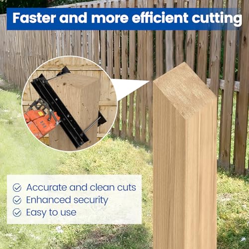 Muzata Reciprocating Saw Guide Attachment for Cutting 6x6 Wood Posts M080 | Suitable for 0-45 Degree Cuts, Adjustable for Different Cutting Heights, Essential Tools Included, Hassle-free Installation - size: 6×6"