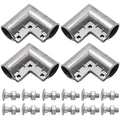 MDEOOSKY 4pcs Chain Link Fence Gate Corners Chain Link Gate Hardware Chain Link Fence Parts with 12pcs Bolts, Replacement for 1 3/8" X 1 3/8" Outdoor Diameter Pipe