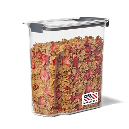 Rubbermaid Brilliance Airtight Cereal Food Storage Container, Shatterproof, BPA-Free and Dishwasher-Safe, 32oz Capacity - size: 18 Cup