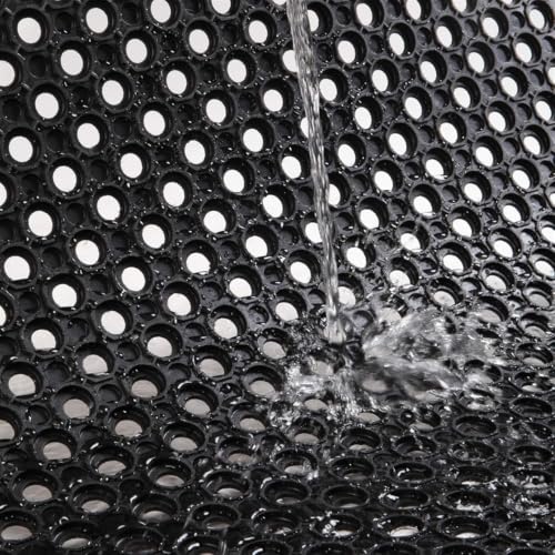 Uniboho Commercial Heavy Duty Rubber Floor Mat for Outside Non Slip 20 x 31 | For Restaurant, Kitchen, Horse Stall, Outdoor Patio, Garage, Pool, with Holes for Drainage - size: 1'7" x 2'6" (Rectangular)
