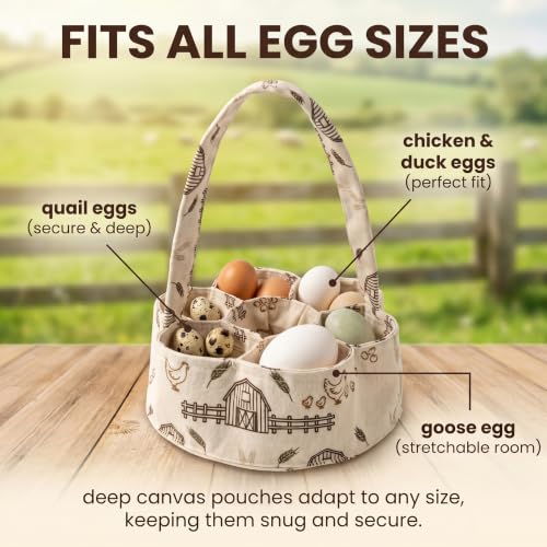 Egg Collecting Basket, Large Egg Collection Bag for Gathering Fresh Eggs - color: Color 11