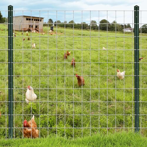 16GA Galvanized 24in x 25ft-3in x 2in Welded Wire Mesh Garden Economy Fence - color: galvanized silver, size: 24"x25'-2"x3" 16GA