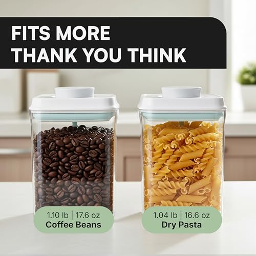 Bop Top Airtight Food Storage Containers | Pop-Top Lid | 6 Cups / 50 Oz | kitchen canister set, for flour, sugar, snacks, pasta, baking - color: Single: 50 oz