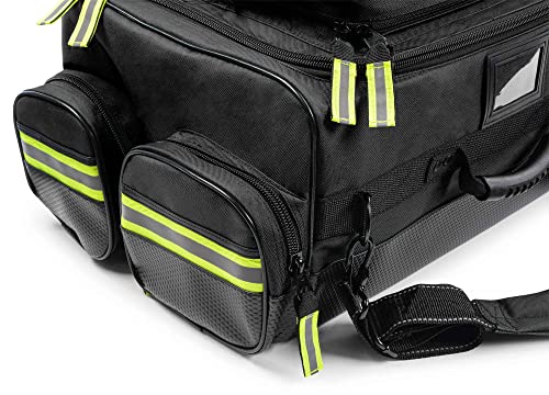 Scherber Fully-Stocked Premium First Responder Bag | HSA/FSA Approved | Large Pro EMT/EMS Trauma, Bleeding & Oxygen Medical Kit | CAT Tourniquet, HyFin Chest Seal & 250+ First Aid Supplies (Black) - color: Black