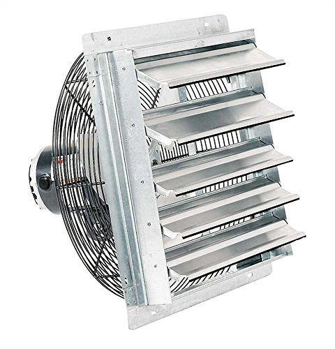 Fantech 2SHE20B1W Axial Wall Shutter Fan Fan, Direct Driveve, 1/4 Hp, 115V, 1 Ph, TEFC, 20" - size: 20"