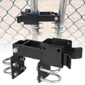 BiJun Chain Link Double Gate Latch for 1-1/4 Inch Gate Frames - Strong Arm Design with Padlock Holes,Chain Link Fence Latch for Ranch Fences & Yard Gates (Black) - color: Black