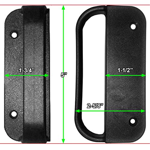Universal Nylon GATE Handle -Black: Pull Works with Wood, Metal, or Vinyl Gates. (1 Pack) - size: Black Nylon Gate Handle (EACH)