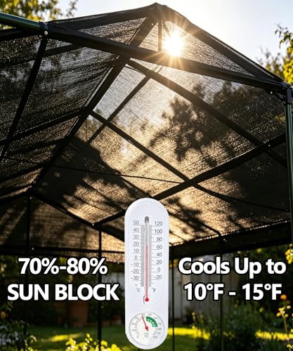 70%-80% Black Shade Cloth,8FTX10FT Mesh Tarp Pergola Sun Shade | UV Sunblock Fabric for Garden, Plants Cover, Greenhouse, Pergola, Patio, Porch & Chicken Coop,Tomatoes - size: 8ft X 10ft, style: 70%