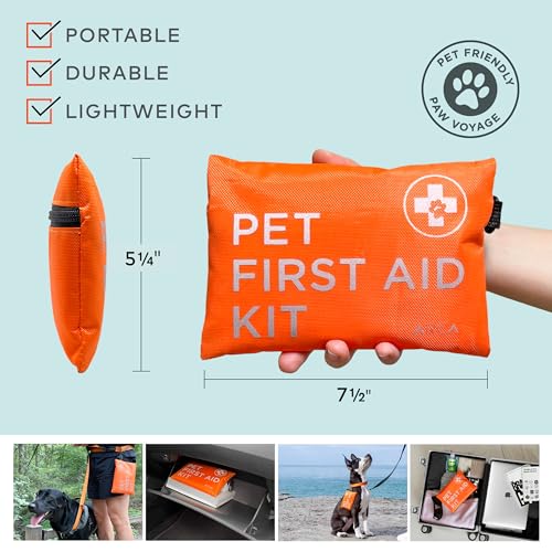 ARCA PET Dog First Aid Kit - Pet Emergency Kit - Water Resistant High Visibility Reflective First Aid Pouch Dog Camping Essentials for Hiking, Backpacking, Sports, Hunting - size: Ready-Go Pouch