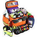 Lightning X Stocked X-Large Modular EMT Medic Trauma Bag w/Emergency Medical Fill Kit Supplies - Orange - color: Orange
