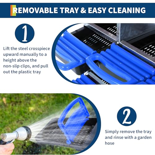 Chicken Nesting Box, Nesting Boxes for Chickens, 8 Compartments Chicken Laying Boxes with Lid Cover, Roll Away Nesting Box for Chickens Laying Egg to Protect Eggs, Blue
