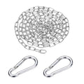 304 Stainless Steel Link Chain with 2 Hook (1/16" x 6.6 ft / 2 m x 2 Mm) - Utility Hanging Coil Chain Link Locking Pulling for Outdoor Fence Pet Dog - size: 1/16" x 6.6 ft(2 m x 2 Mm)