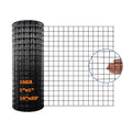 16GA PVC Black 16in x 25ft-1in x 1in Welded Wire Mesh Garden Economy Fence - size: 16"x25'-1"x1" 16GA Black