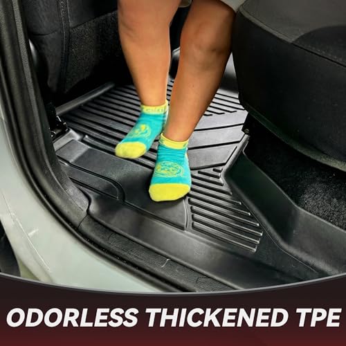 YITAMOTOR Floor Mats for Toyota Tacoma 2024 2025 2026 Double Cab Automatic | (Not fit Hybrid)TRD/SR/SR5/Limited All Weather Toyota Tacoma Floor Liners TPE Rubber Mats TRD Accessories Tapetes Duros Sport