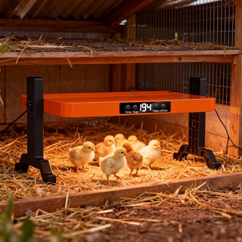 LQTTEK Chicken Brooder Heater,200 Watts Smart Chicken Coop Heater with Overheating Protection,Poultry Brooder for 24 Chicks with Timer & Temp Controllers,Large Egg Incubator with Heater,UL-Compliant