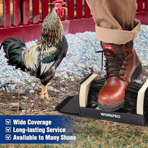 WORKPRO 2 Pack Extra Wide Boot Cleaner, Shoe Brush Scraper Scrubber Outdoor | Heavy Duty Boot Brush, Length 19'' (48.5 cm), All Weather fits for Farm, Porch, Indoors & Outdoors - style: extra wide-2 pack