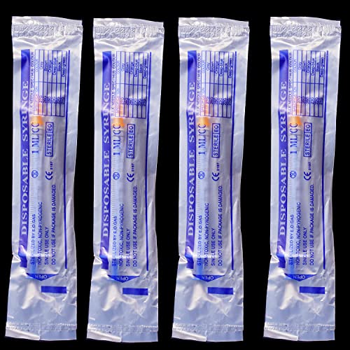 25 Pack 1ml/cc Plastic Syringe with 25Ga and Cap, Individually Sealed Wrapped, for Scientific Labs, Measuring Liquid, Refilling Cartridges or Glue Applicator - style: 25 Pack-1ml 25gauge