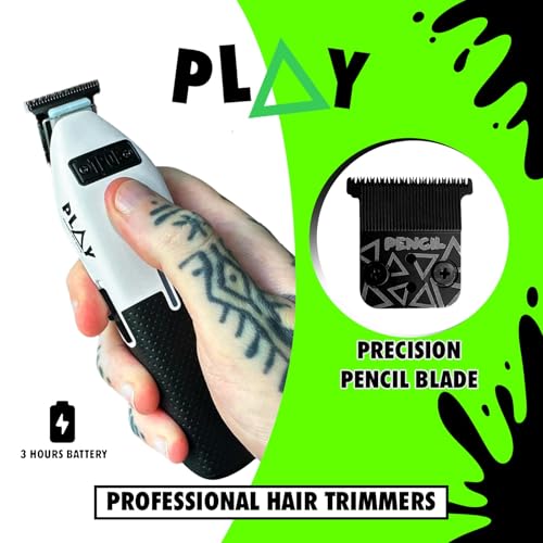 TPOB Play Professional Barber Hair Trimmer for Men 7000 RPM (White) - color: White