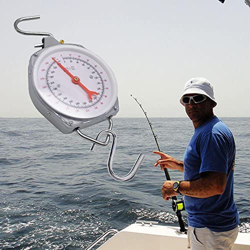 Spring Hanging Dial Scale,440lbs Industrial Hanging Scale,Spring Mechanical Hanging Scale for Kitchen Fishing,Mechanical Luggage Scale