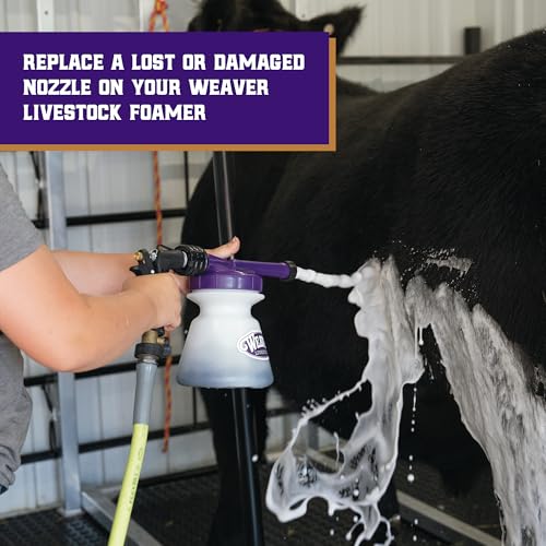 Weaver Livestock Replacement Nozzle, Horses, Goats, Sheep, Swine, Dog Grooming Nozzle, Easy to Connect Livestock Shampoo Foamer Replacement Nozzles