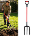Pitch Fork for Hay, Heavy Duty Pitchfork for Garden, Metal Broadfork Yard Garden Tools Long Handle for Gardening Digging, Mulching 43 inch