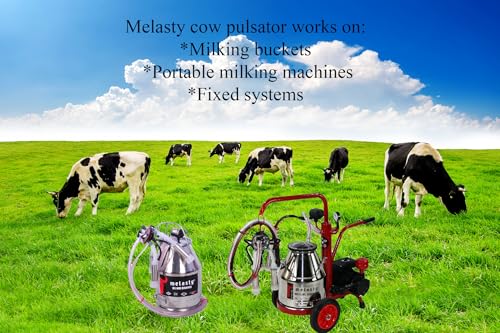 Melasty Pneumatic Pulsator for Cow Milking Machine, Adjustable Pulsation Rate, 60/40 Pulsator for Milker with Durable Stainless Steel Top