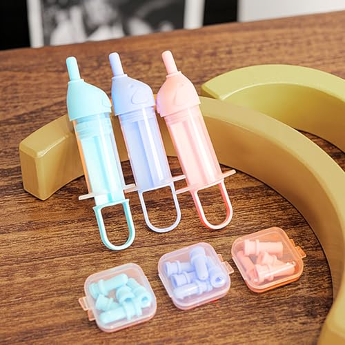 LogFaadCoi Kitten Bottle Feeding Kit for Nursing, Milk Bottles for Feeding Newborn Puppies,Anti-chocking Design,with 2 Syringes and 10pcs Replaceable Nipples (Blue) - color: Blue