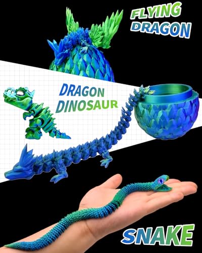 5 Pcs，12" 3D Printed Dragon Eggs,Dinosaur Egg,Crystal Dragon Toys,Snake Eggs, Animals,Fidget Toy,Desk Executive Toy，Easter Eggs Basket Stuffers,Toys for Boys Kids Teen 5-7 4-6 8-12 - color: Tt-01