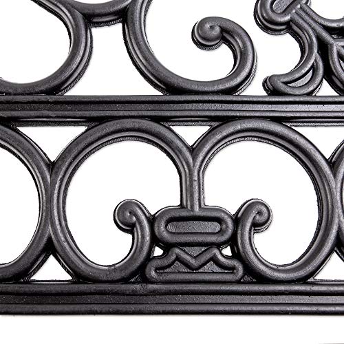 DII Rubber Doormats Collection All Weather, 18x30, Natural Wrought Iron - color: Natural Wrought Iron, size: 1'6" x 2'6" (Rectangular)