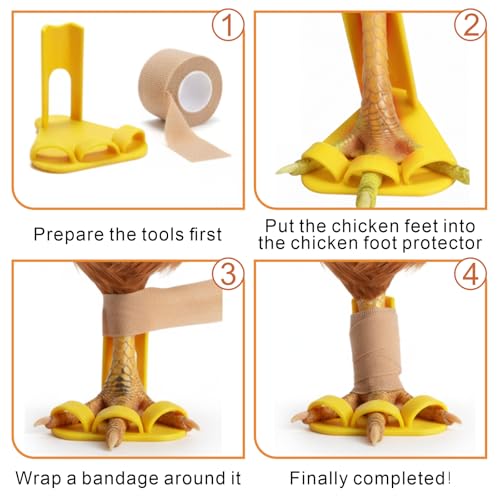 8 PCS Chicken Leg Splint & Adjustable Poultry Leg Brace with Toe Separator, Veterinary-Grade Splint Clamp, Treats Broken Feet, Curled Toes, Bumblefoot, Osteoarthritis in All Growth Stages
