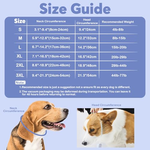 IDOMIK Dog Recovery Collar, Waterproof Soft Dog Cone After Surgery | Comfy Protective Elizabethan Collar Alternative for Dogs Cats, Adjustable Pet Neck Donut Cone Anti-Licking Wounds,Blue,M - color: Blue, size: M