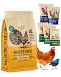 Hatortempt 10lb Grubs & Grits Chicken Treats, High-Calcium Chicken Feed | Chicken Grit, Oyster Shell, Black Soldier Fly Larvae & Mealworms for Chickens - Hand Inspected Chicken Food - Balanced Diet - size: 10 Pound (Pack of 1)