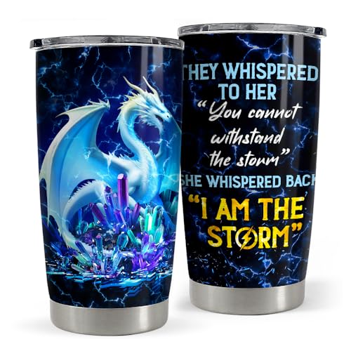 SANDJEST Dragon Tumbler 20oz Stainless Steel Insulated Coffee Travel Mug Cup for Women Mom Wife Dragon Gifts for Birthday Christmas Mother Day - color: Dragon