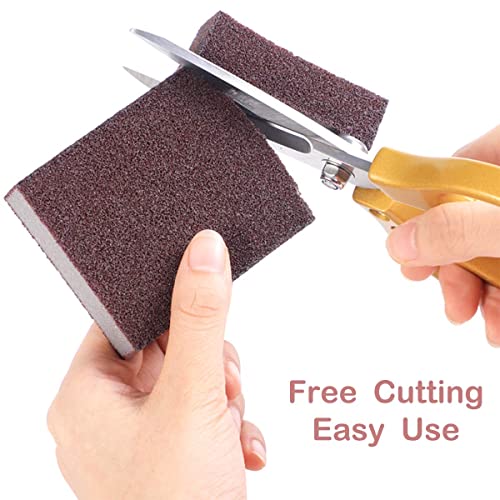 Krisler Carborundum Sponge Nano Emery Sponges, 8pc | Durable Stone Pot Clean Brush, Rust Eraser Grit Scouring Pads, Pot Cleaning Pads with Carborundum, Woks and Ceramic Stovetops - size: 0.4 Inch (Pack of 8)