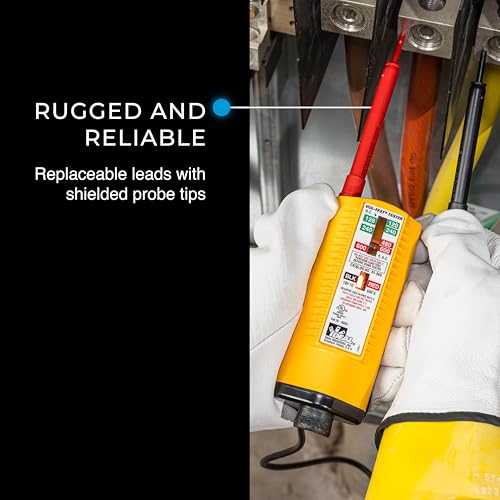 Ideal Electrical Vol-Con Solenoid Voltage Tester, LED, CAT III 600V | AC/DC detection, vibrating alert, low-impedance design, voltage testers, electrical tools, electrical testing