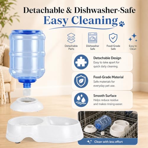 Pet Water Dispenser Station for Large Dogs and Cats,3 Gallon/11L Gravity Automatic Feeder, Cat Dog Water Fountain, Dog Water Bowl Dispenser,Large Breed Dog Drinking Fountain - size: 3 Gallon Water
