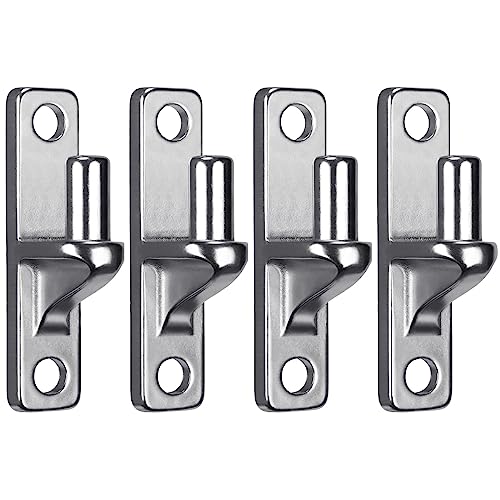 Insaga 304 Stainless Steel Gate Hinges 4 Pcs, Heavy Duty Wall Mount Hinges with 5/8" Pin, One-Piece Casting Farm & Chain Link Fence Gate Hardware - color: Silver-SS-Pin-4Pcs
