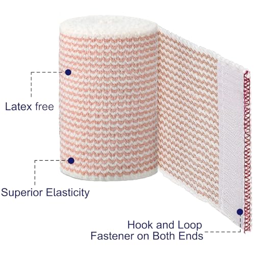 48 Pack Elastic Bandage Wrap 3” Bandage Wrap with Hook and Loop Closure on Both Ends Self Adhesive Bandage Wrap for Sports, Medical, and Injury Recovery - size: 3 Inch (Pack of 2)