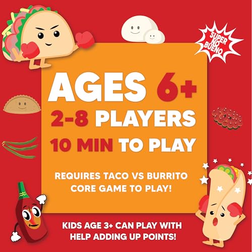 Taco vs Burrito Foodie Expansion Pack - Requires Core Game to Play - Card Game Created by a 7-Year-Old and Perfect for Families, Friends, Adults, Teens & Kids. - style: Foodie Expansion