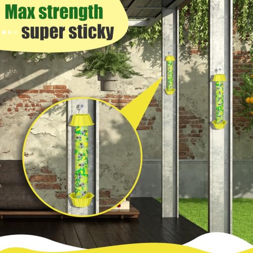 Qualirey 12 Pcs Sticky Fly Trap Fly Stick with Hanging Hook Adhesive Flying for Indoor Outdoor Trap Houseflies and Flying Insects Mosquito Bee Moth (Green Camouflage) - style: Green Camouflage