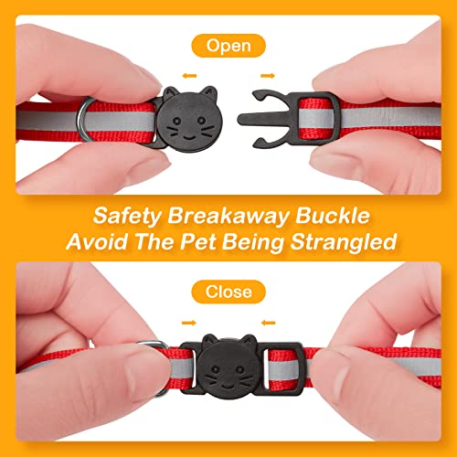14 Pack Airtag Cat Collar Reflective-Breakaway with AirTag Holder and Bells,Adjustable 7.5''-12.5'',Safety Kitten Collar, Ideal for Girl Boy Cats,Pet Supplies,Stuff(12 Colors and 2 AirTag Holders). - size: Adult Cat 7.5''-12.5'' (with 2 Airtag Holders)