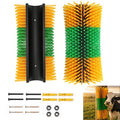 Bionic Curve Livestock Scratching Brush for Cattle, Cows, Goats, Horses and Pigs - Body-Contoured Farm Animal Scratcher Post, Heavy Duty Livestock Grooming Brush with 8 Screws, 2 Pack - color: 2pcs
