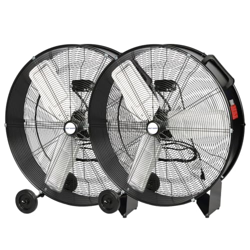 BILT HARD 9100 CFM 30" High Velocity Drum Fan, 2-Speed Heavy Duty Industrial Shop Fan for Commercial, Garage, Warehouse, Workshop, Factory and Basement, 2 Pack - size: 30 inch 2 Pack