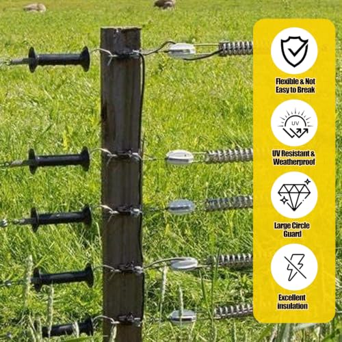 15 Pack Heavy Duty Insulated Plastic Electric Fence Gate Handle, Durable Replacement Fencing Gate Pull Handle, Black - color: 15-Pack