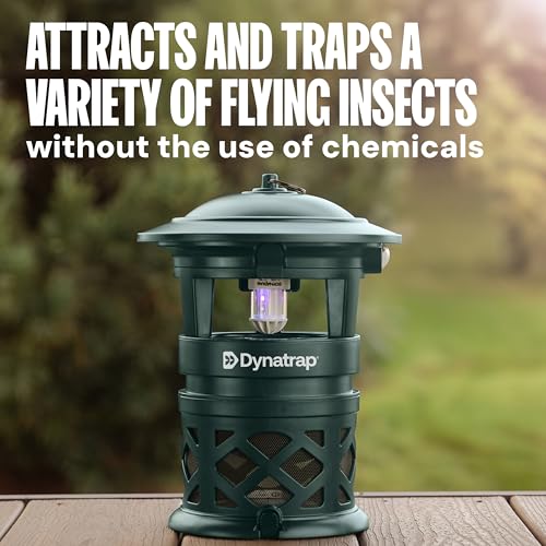 DynaTrap DT1130-GRSR 1/2 Acre Mosquito & Flying Insect Outdoor Trap and Killer – Kills Mosquitoes, Flies, Wasps, Gnats, & Other Flying Insects - Bug Zapper Alternative – Green | UV-LED Flying Insect Killer, Kills Mosquitoes, Gnats, Flies, Moths, Wasps, Bu